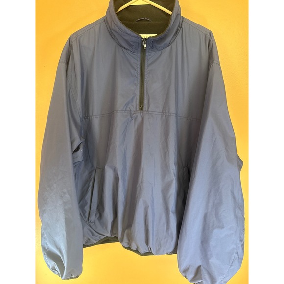 Orvis Other - Orvis Mens XL Navy‎ Blue Quarter Zip Fleece Lined Windbreaker Pullover Jacket